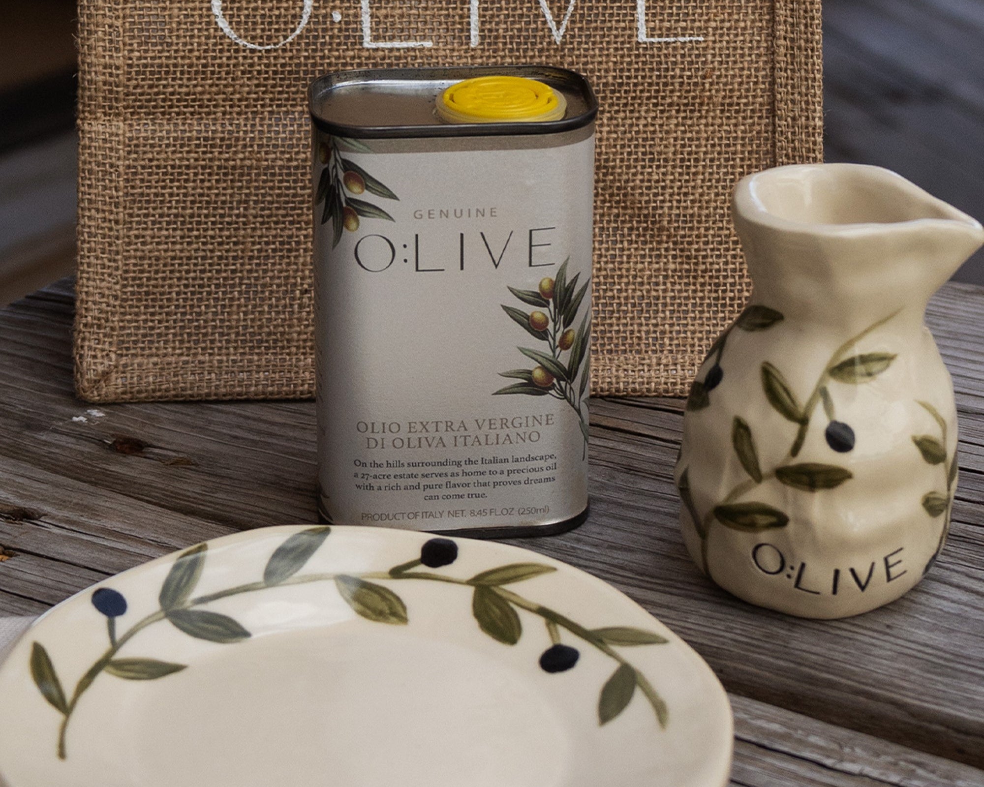 Olive Oil Pour and Tasting Plate