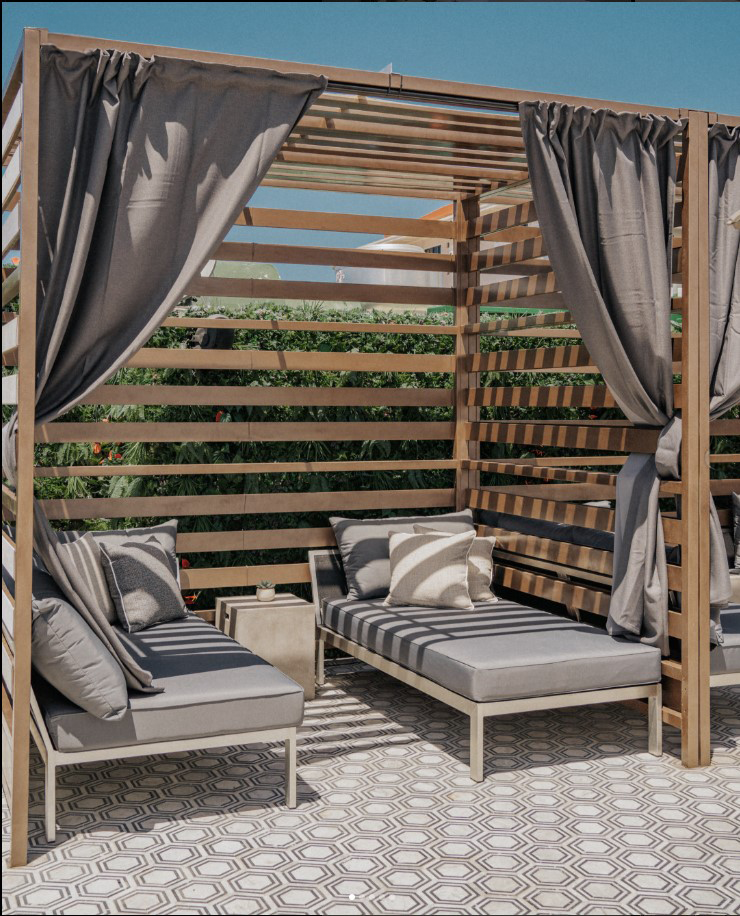 Rooftop Couples Massage + Private Cabana Day Pass